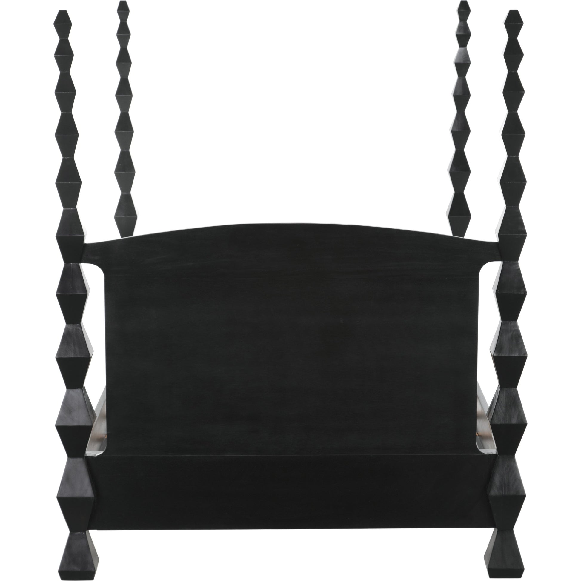 Brancusi Bed by Noir in hand rubbed black. Made from mahogany in a eclectic & global style.