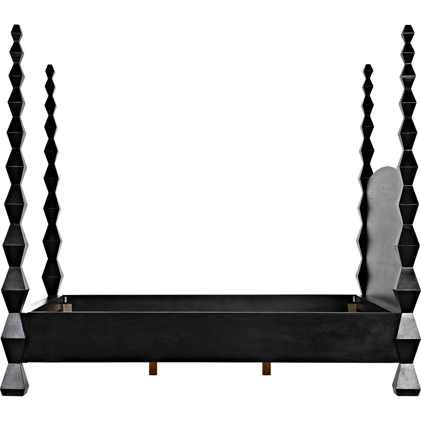 016 SI-1755517 | Additional Silo | Brancusi Bed by Noir in hand rubbed black. Made from mahogany in a eclectic & global style.