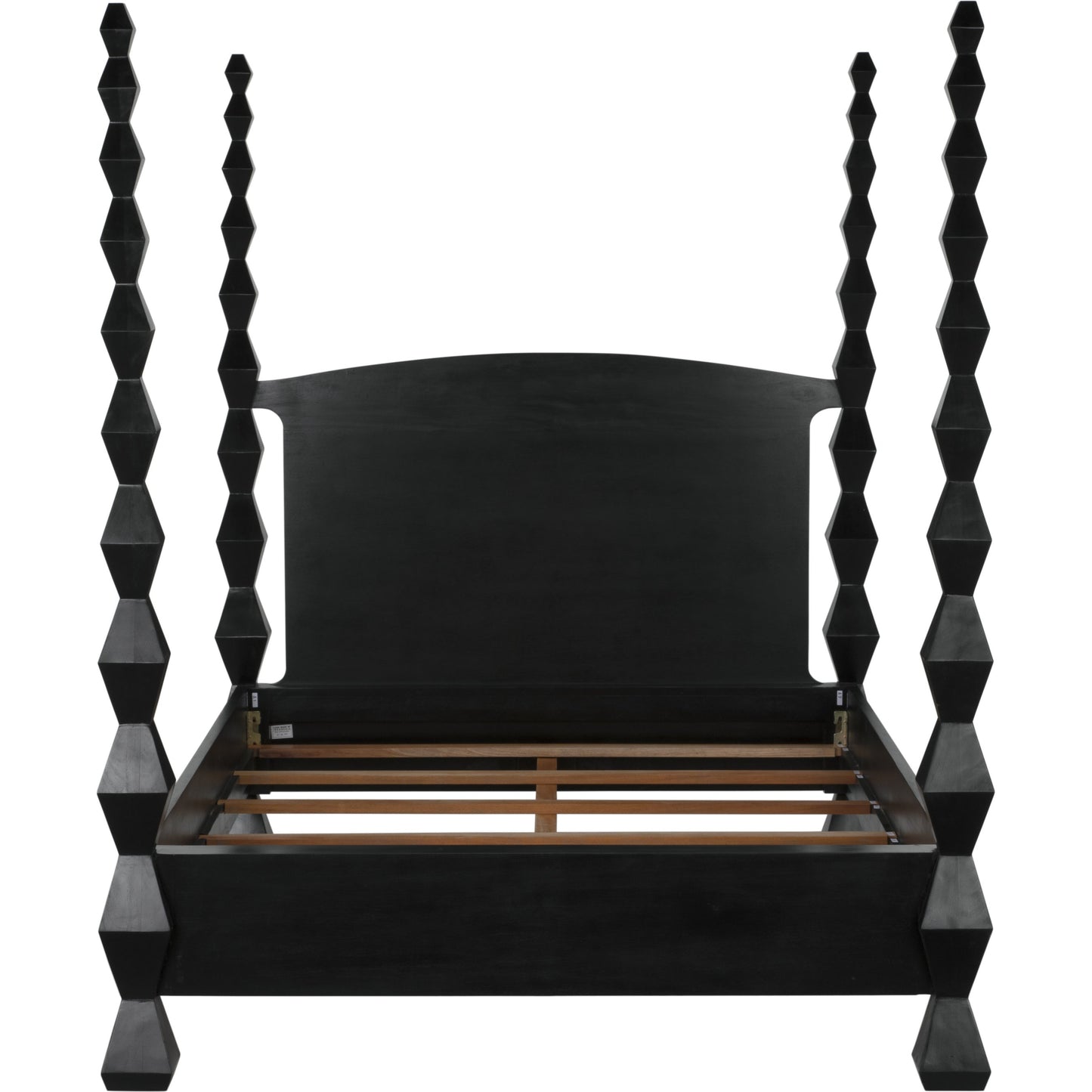 005 SI-1755517 | Additional Silo | Brancusi Bed by Noir in hand rubbed black. Made from mahogany in a eclectic & global style.