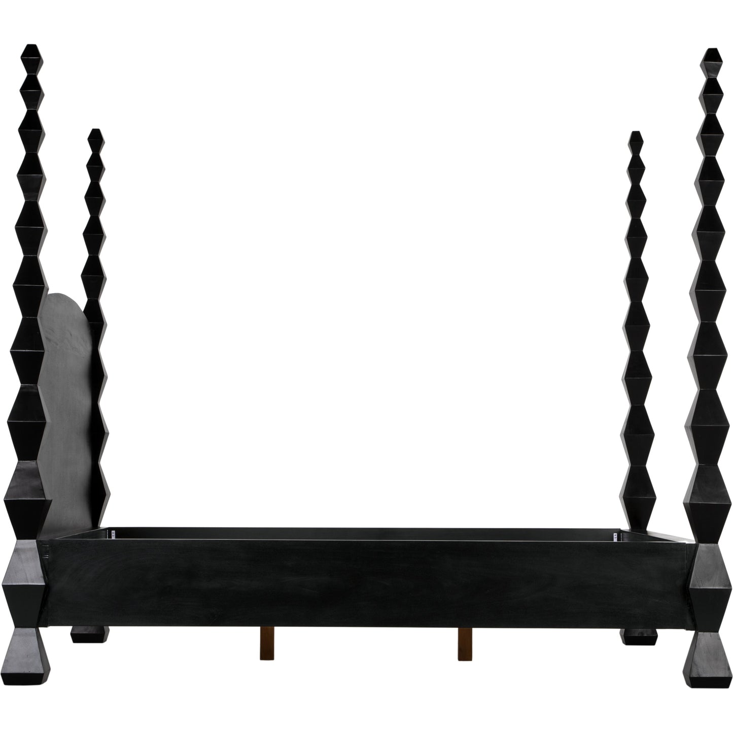 009 SI-1755517 | Additional Silo | Brancusi Bed by Noir in hand rubbed black. Made from mahogany in a eclectic & global style.