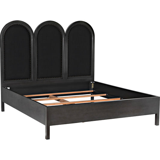 Arch Bed by Noir in pale. Made from unique in a transitional style.