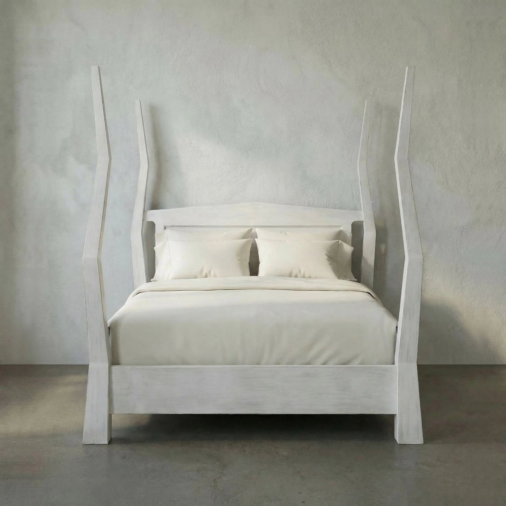 Patras Bed by Noir. Made from mahogany in a modern style.