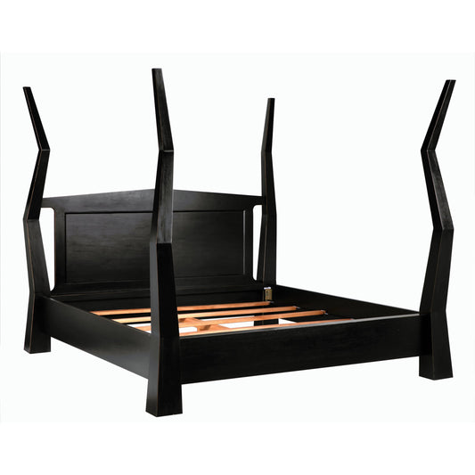 Patras Bed by Noir. Made from mahogany in a modern style.
