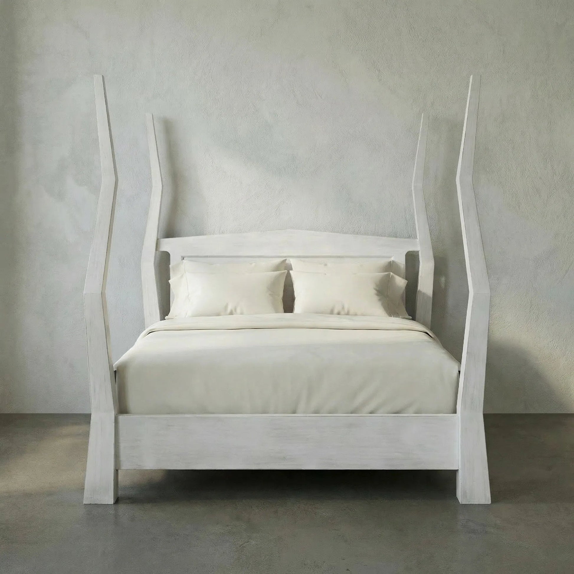 Patras Bed by Noir. Made from mahogany in a modern style.