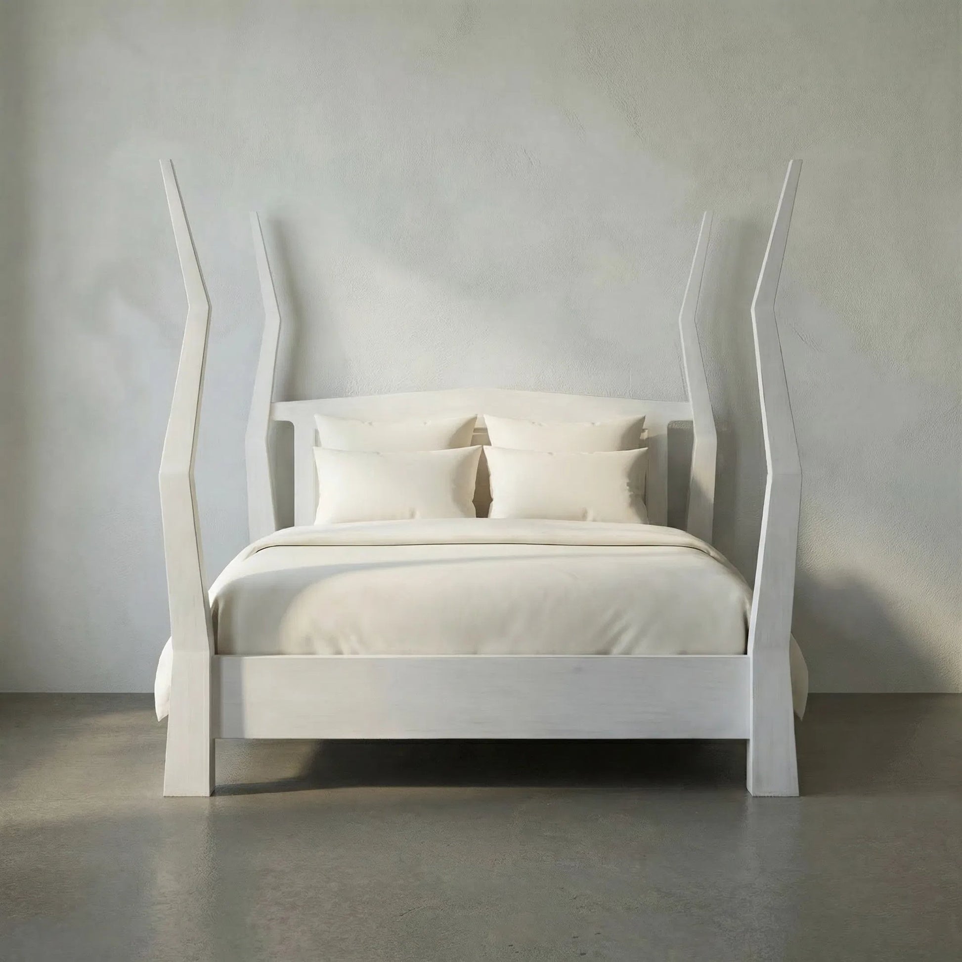 Patras Bed by Noir. Made from mahogany in a modern style.