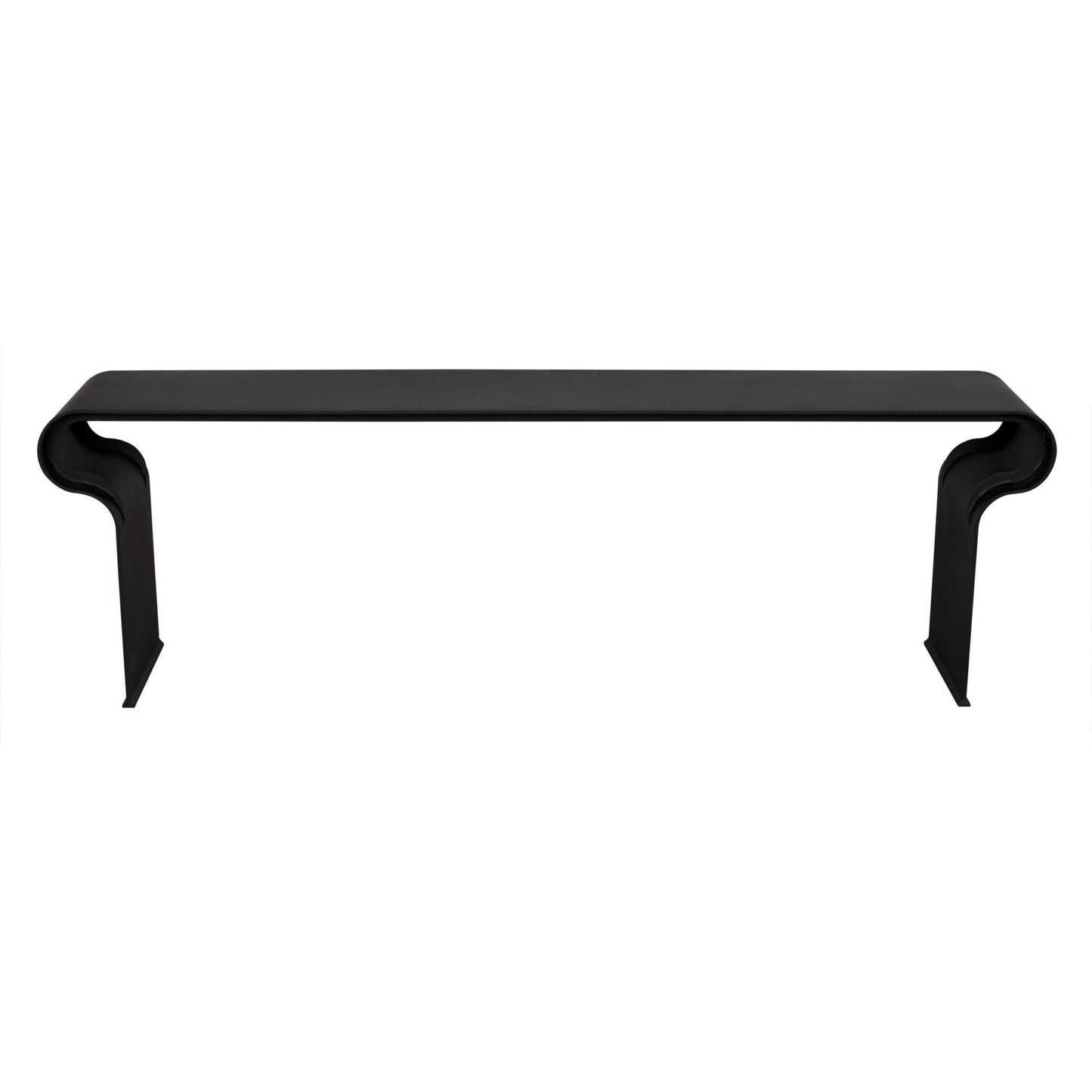 003 SI-2130203 | Primary Silo | Jabali Bench by Noir in matte black. Made from industrial steel and glass in a modern style.
