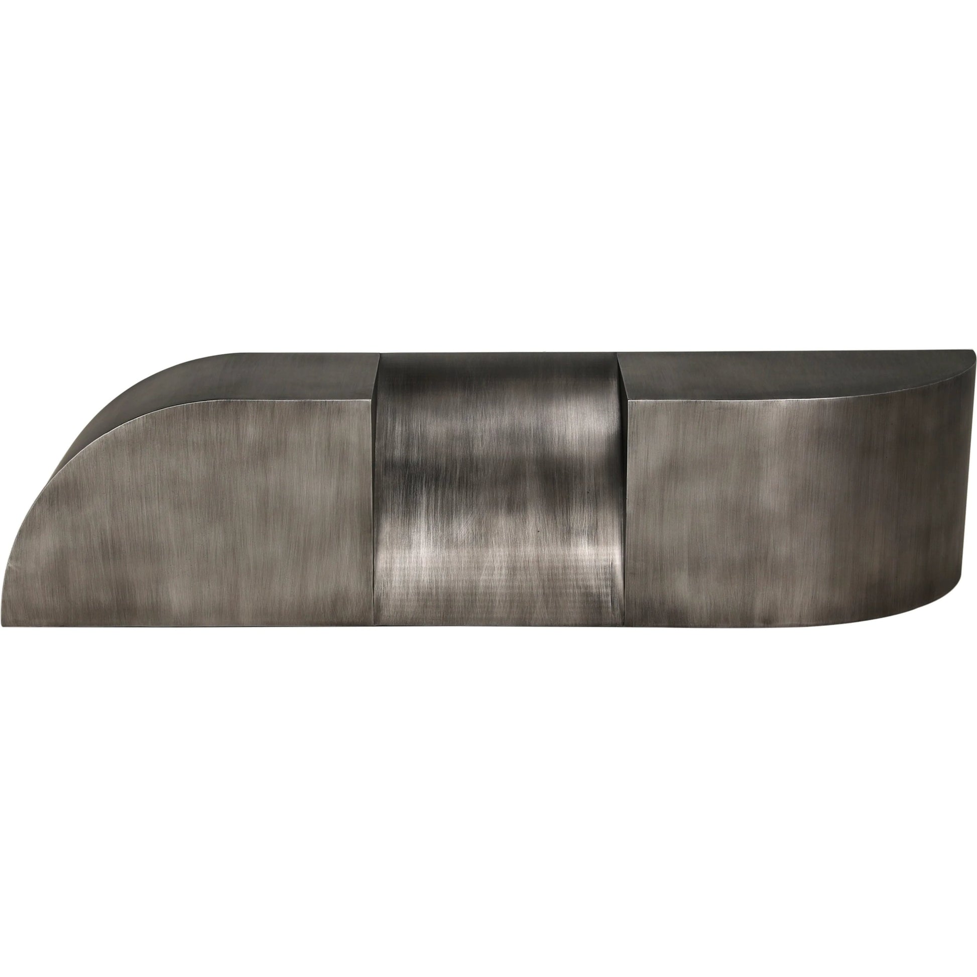 Crafter Bench by Noir in gun metal. Made from industrial steel in a modern style.