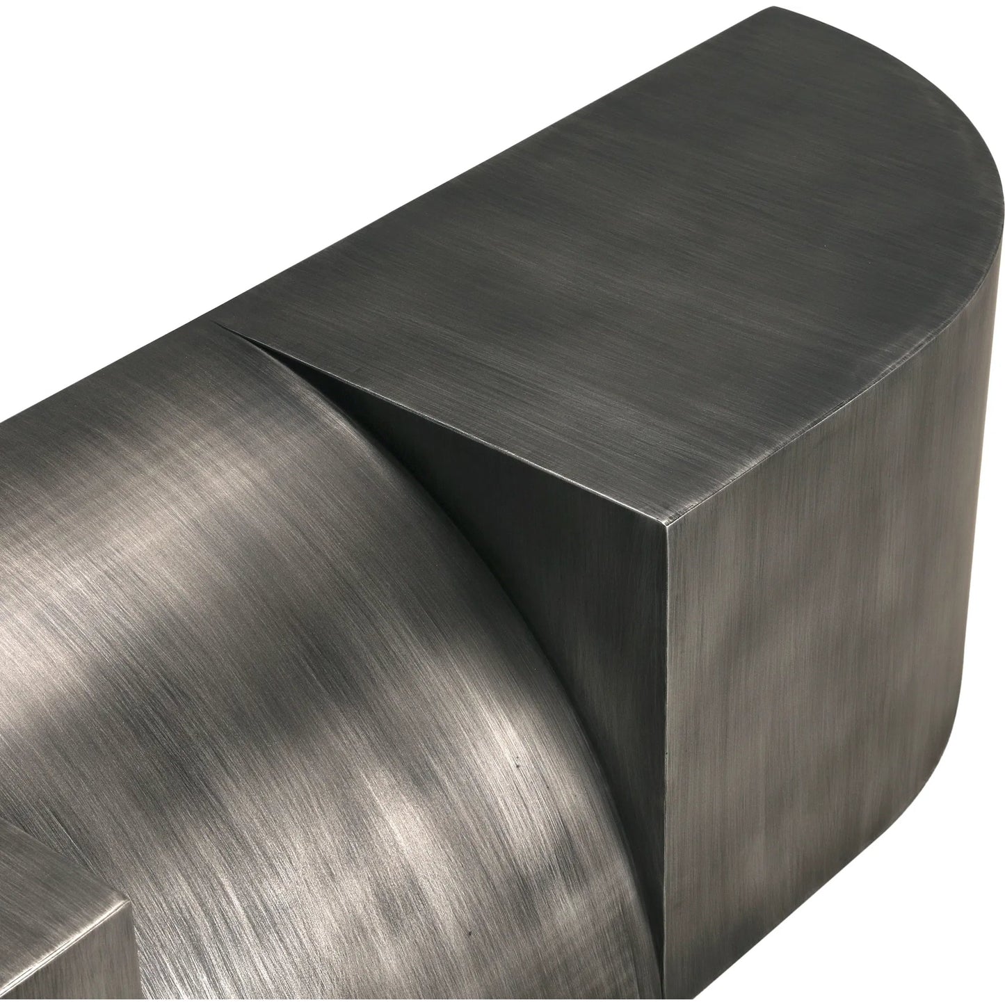 004 SI-2238959 | Closeup | Crafter Bench by Noir in gun metal. Made from industrial steel in a modern style.