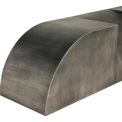 Crafter Bench by Noir in gun metal. Made from industrial steel in a modern style.