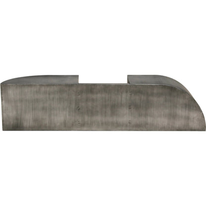 Crafter Bench by Noir in gun metal. Made from industrial steel in a modern style.