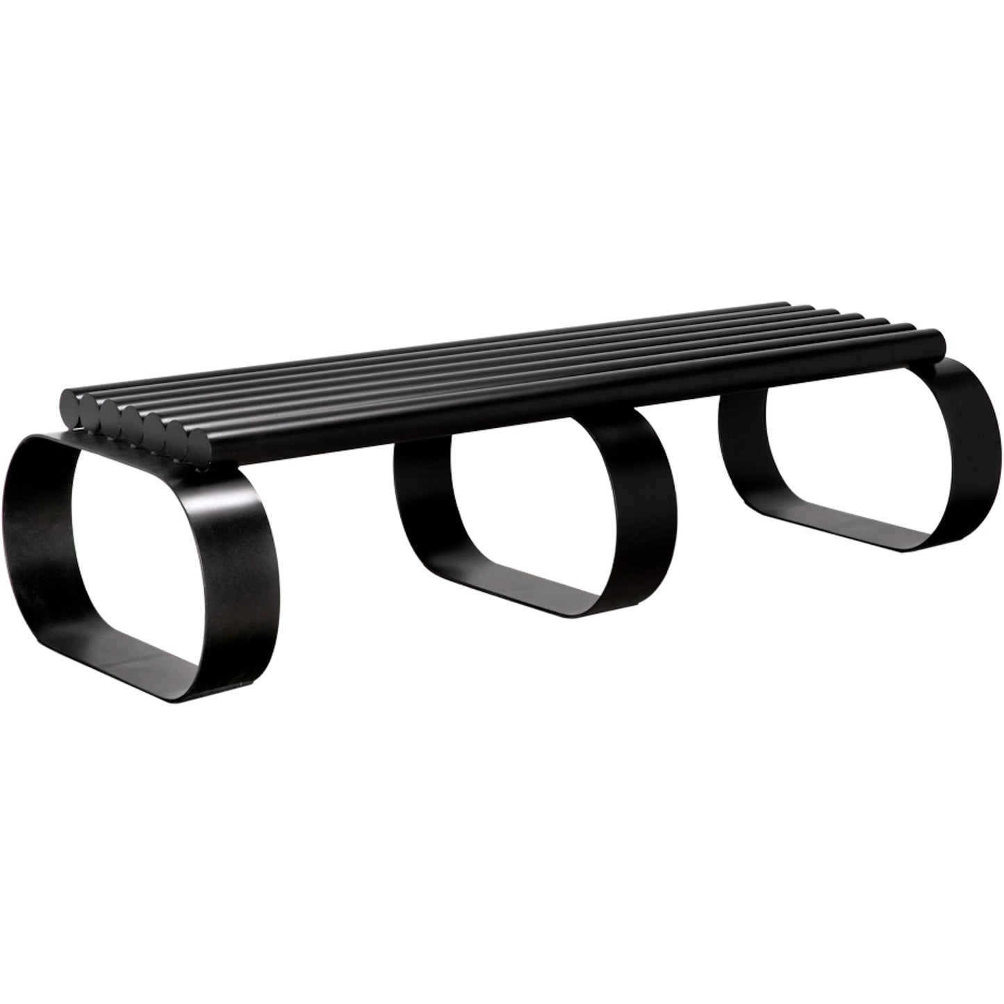 000 SI-2326258 | Primary Silo | Satish Bench by Noir in matte black. Made from industrial steel in a modern style.