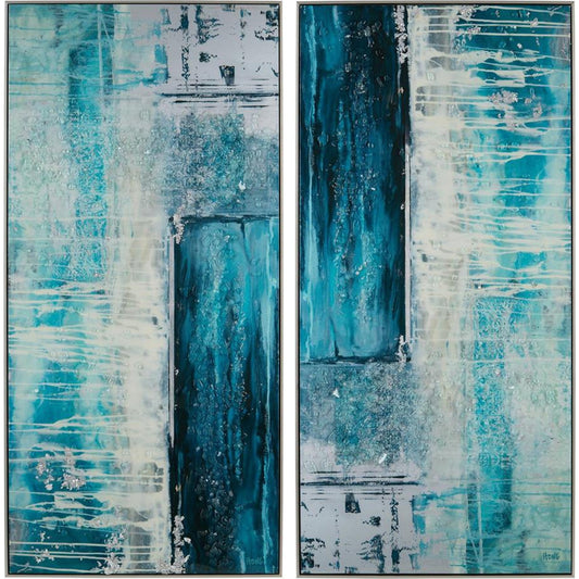 Mary Hong's Which Way Diptych by John-Richard in silver. Made from unique in a modern style.