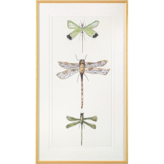 Joy Colangelo's Joyful Dragonflies I by John-Richard in gold. Made from unique in a cottage & farmhouse style.