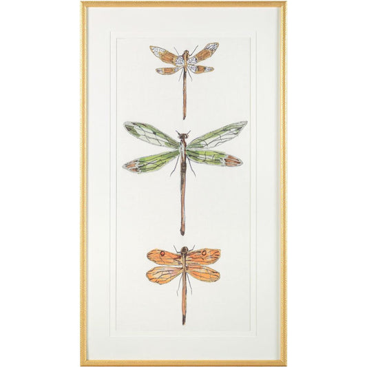 Joy Colangelo's Joyful Dragonflies II by John-Richard in gold. Made from unique in a cottage & farmhouse style.