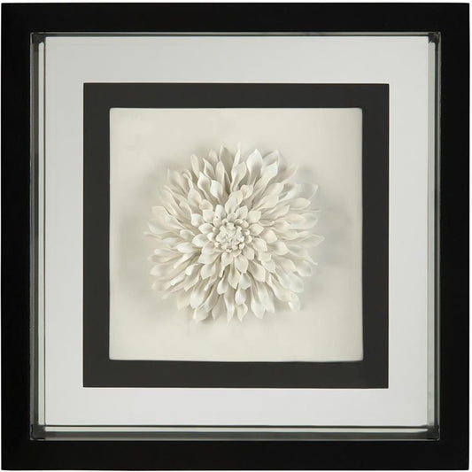 Black-and-White Porcelain Flower III by John-Richard in black. Made from unique in a transitional style.