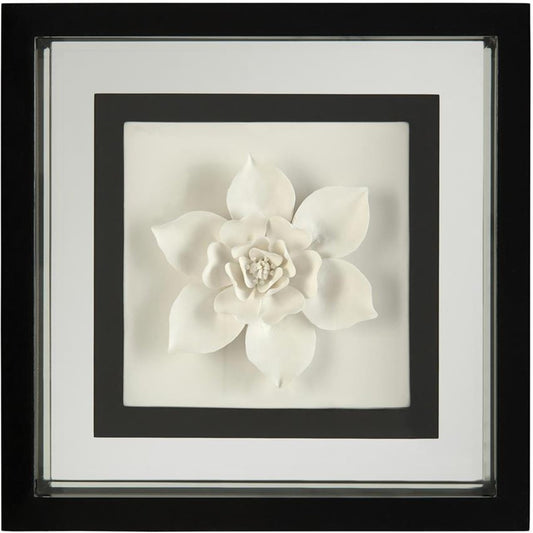 Black-and-White Porcelain Flower IV by John-Richard in black. Made from unique in a transitional style.