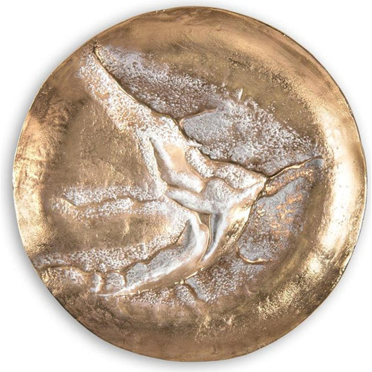 Pasteur Wall Sculpture I by John-Richard in gold. Made from unique in a modern style.