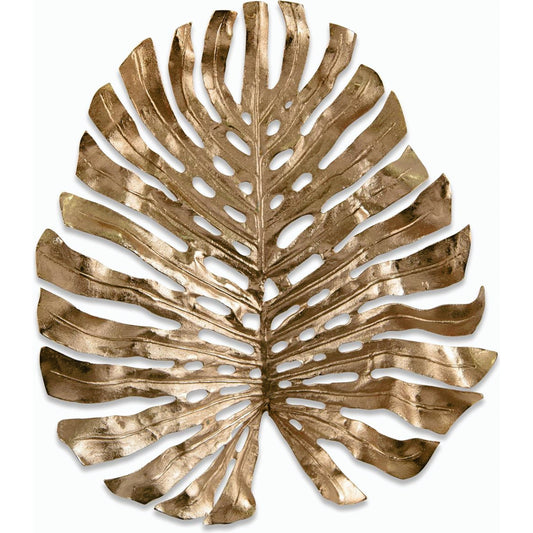 Gilded Palm Leaf Sculpture by John-Richard. Made from unique in a modern style.