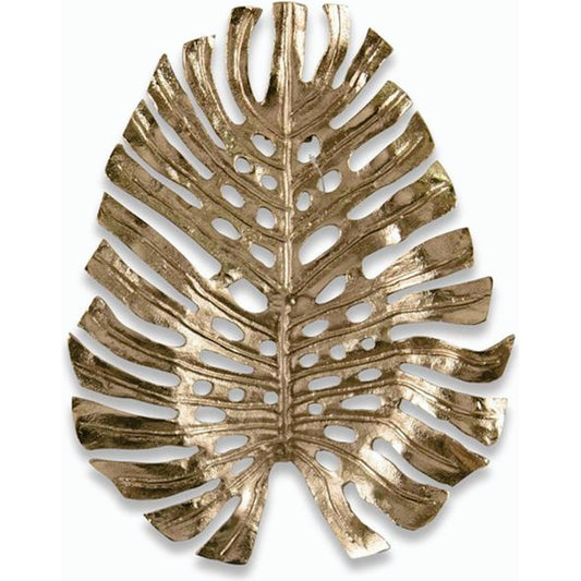 Gilded Palm Leaf Sculpture by John-Richard. Made from unique in a modern style.