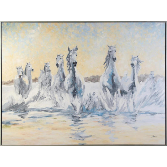 Jackie Ellens' Wild Horses in Southern France by John-Richard. Made from unique in a modern style.