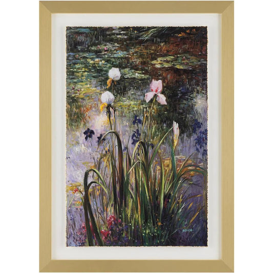 Balance by John-Richard in multicolored, gold and giclee print. Made from watercolor paper in a unique style.