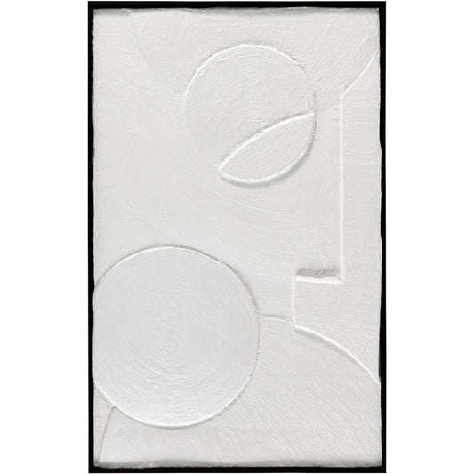 Boho Blast II by John-Richard in copper brown, white and plaster on canvas. Made from canvas in a unique style.