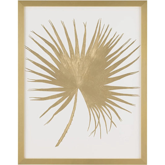 Annie Moran's Golden Palms II by John-Richard in gold and hand-applied. Made from watercolor paper in a unique style.