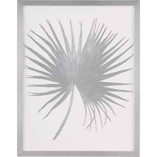 Annie Moran's Silver Palms II by John-Richard in silver and hand-applied. Made from watercolor paper in a unique style.