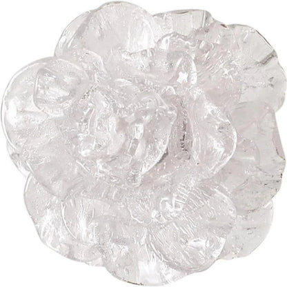 Clear Glass Flower Wall Art by John-Richard in clear. Made from art glass, metal in a transitional style.