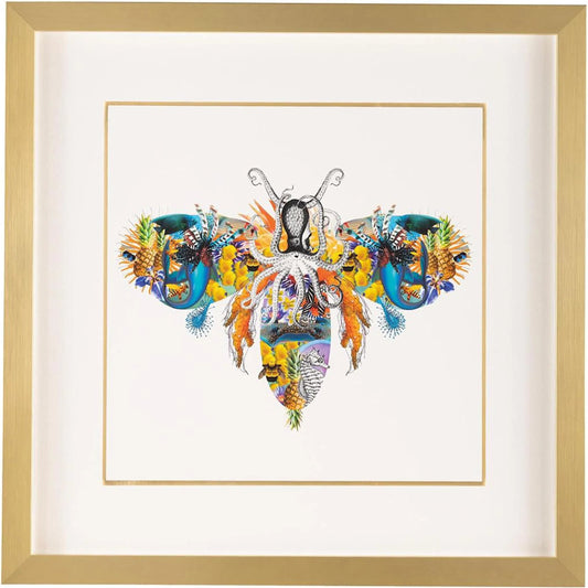 Amy Shaw's Fantasy World Collection: Bee by John-Richard in gold, multicolored. Made from watercolor paper in a unique style.