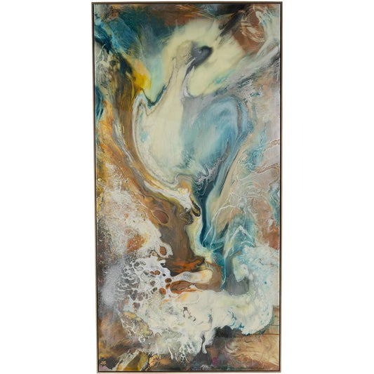 Brendan Parker's Dragon by John-Richard in gold, blue, white, champagne and vitreous. Made from canvas in a unique style.