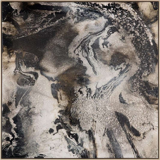 Brendan Parker's Hypnotic by John-Richard in black, white, brown, champagne and glossy vitreous. Made from canvas in a unique style.