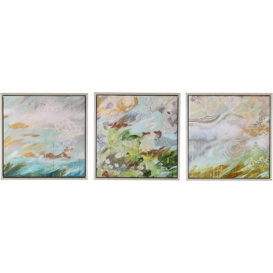Susan Zulauf's Breeze Triptych by John-Richard in silver. Made from unique in a unique style.