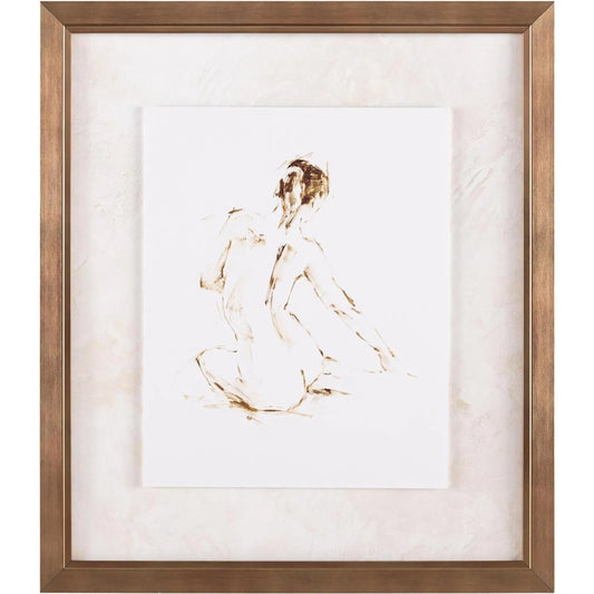 Ethan Harper's Figure Study I by John-Richard in brown, white, off-white. Made from paper in a unique style.