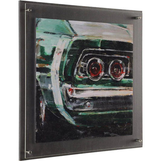 Ethan Harper’s Sportscar Collection III by John-Richard in green, white, gray, red and texture gloss gel. Made from watercolor paper, acrylic in a unique style.
