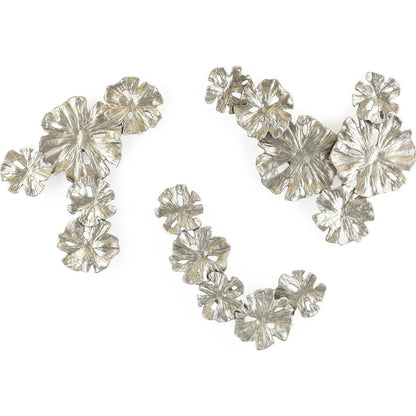 Petal Cluster Wall Art (Set of 3) by John-Richard in nickel. Made from unique in a modern style.