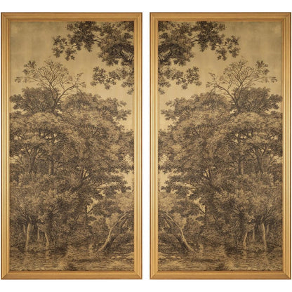 Maria Mendez's Golden Landscape I by John-Richard. Made from unique in a unique style.