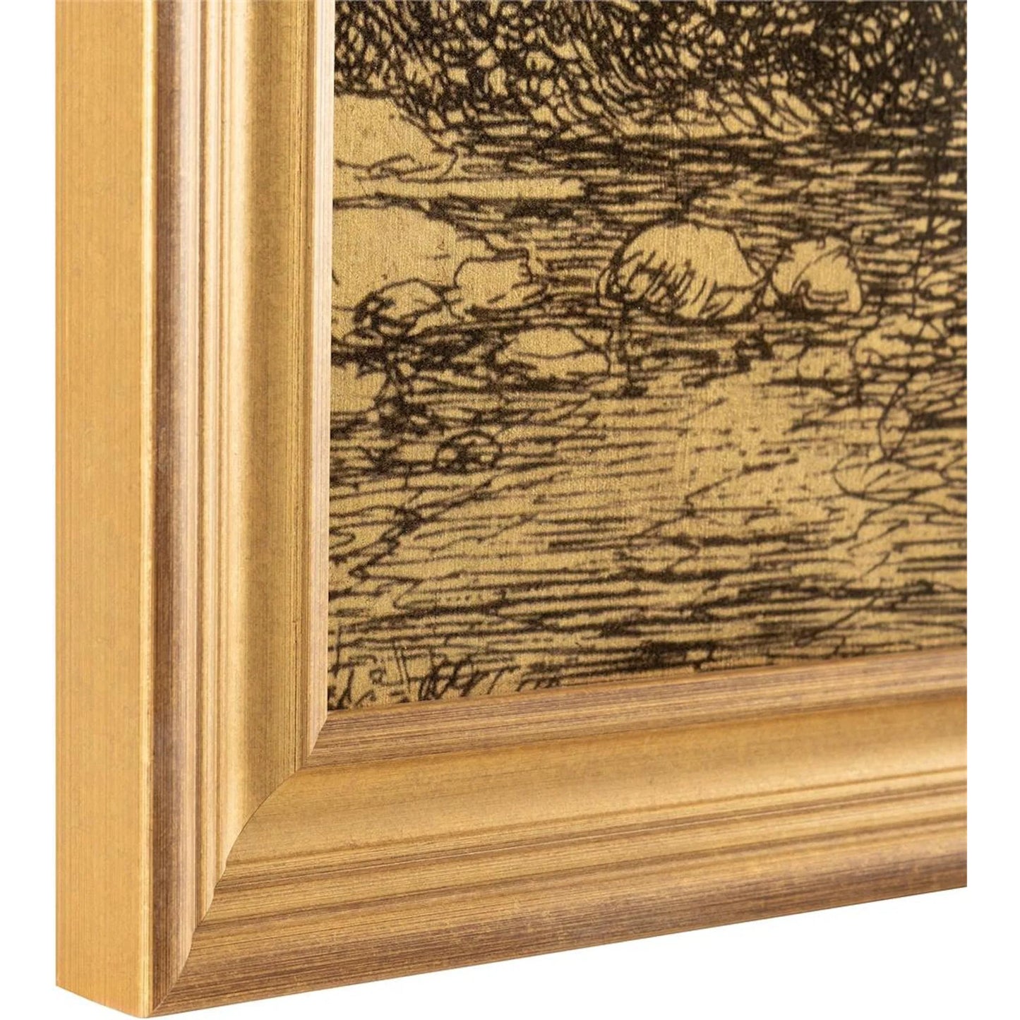 001 SI-2537407 | Unknown | Maria Mendez's Golden Landscape II by John-Richard. Made from unique in a unique style.