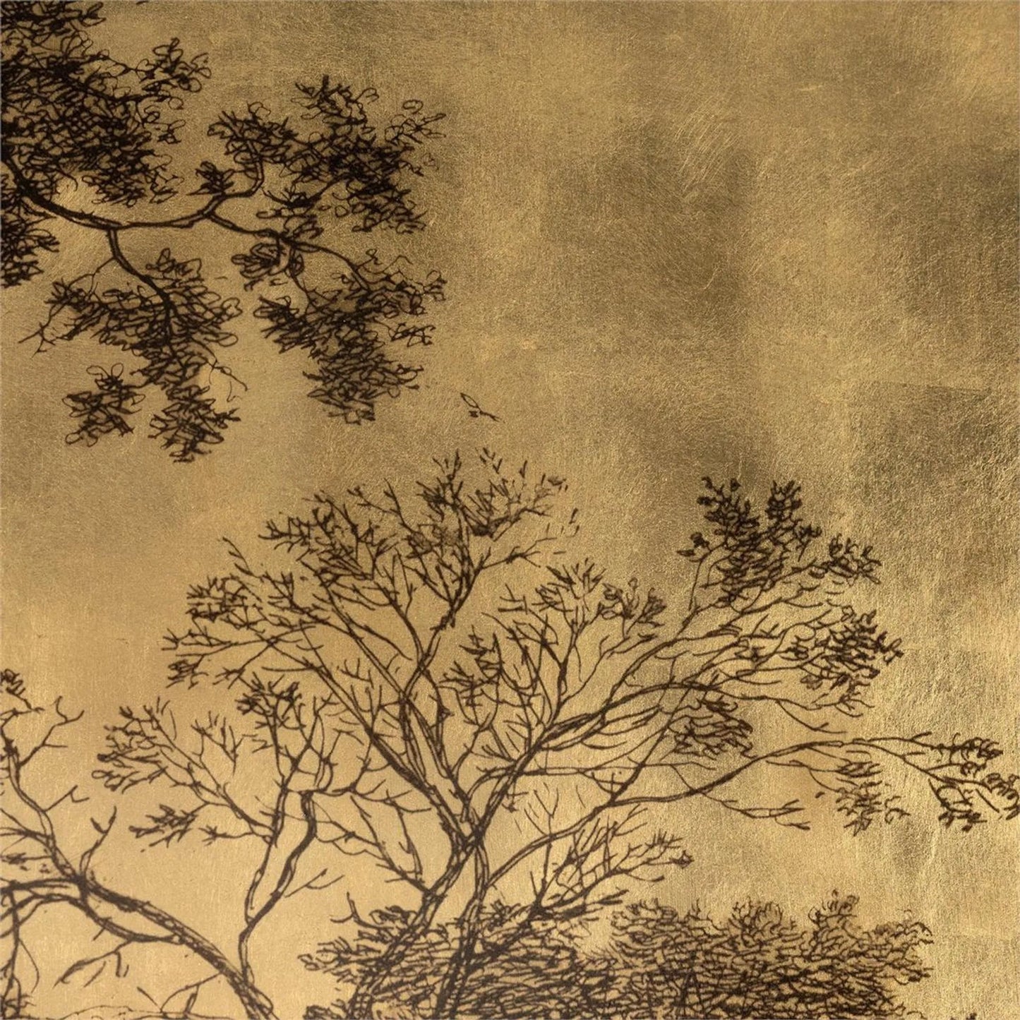 004 SI-2537407 | Unknown | Maria Mendez's Golden Landscape II by John-Richard. Made from unique in a unique style.