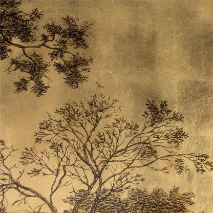 Maria Mendez's Golden Landscape II by John-Richard. Made from unique in a unique style.