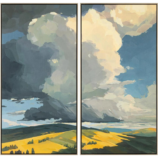 Sarah Thomas' Tuscany in Gold No. 1-2 Diptych by John-Richard. Made from unique in a unique style.