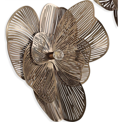 Golden Camellia Wall Art (Set of 3) by John-Richard. Made from unique in a unique style.