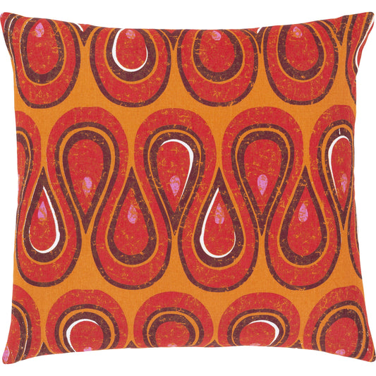 Global Brights Pillow - 25981 by Surya in bright orange, bright red, bright pink, burgundy. Made from 100% cotton in a modern style.