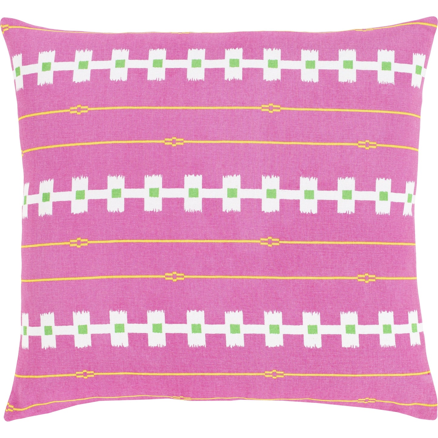 001 S-348224,S-348225 | Primary Silo | Global Brights Pillow - 21095 by Surya in pink, yellow, green, white. Made from 100% cotton in a eclectic & global style.