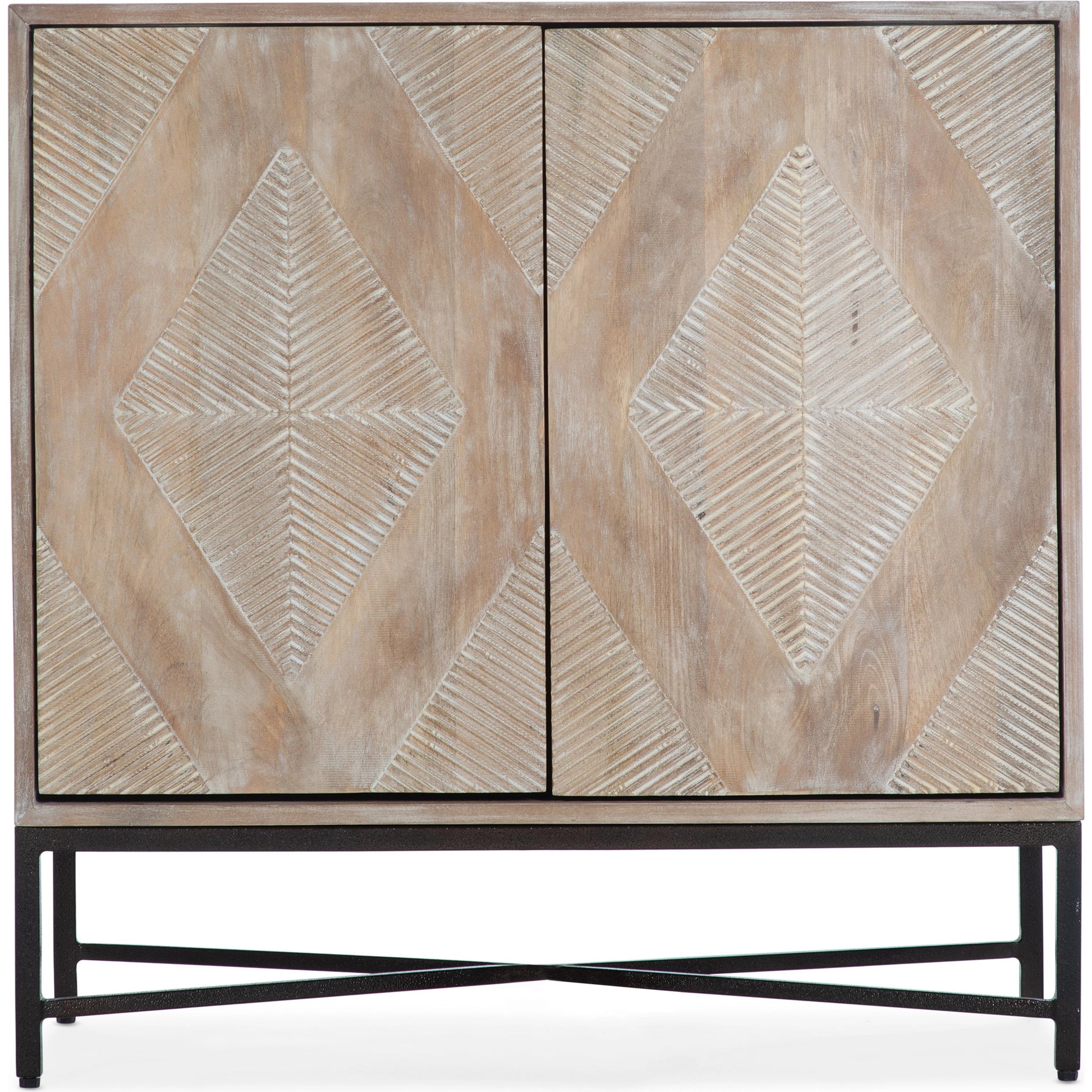 Commerce & Market Two Door Chest by Hooker Furniture in light natural. Made from mango solids, iron in a modern style.