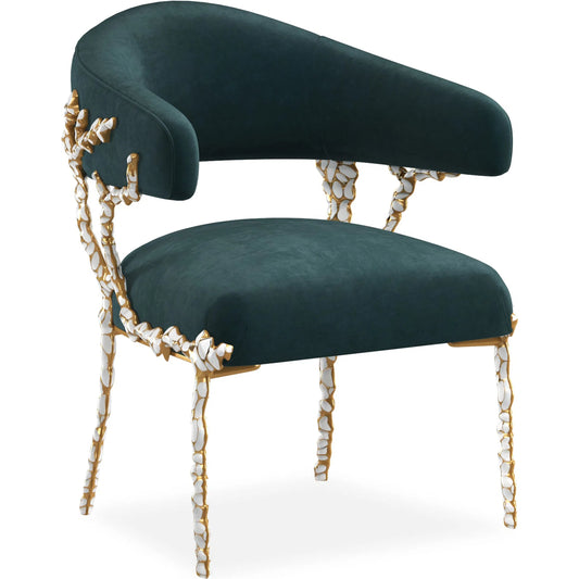 Glimmer of Hope Chair by Caracole in gold brush. Made from metal in a unique style.