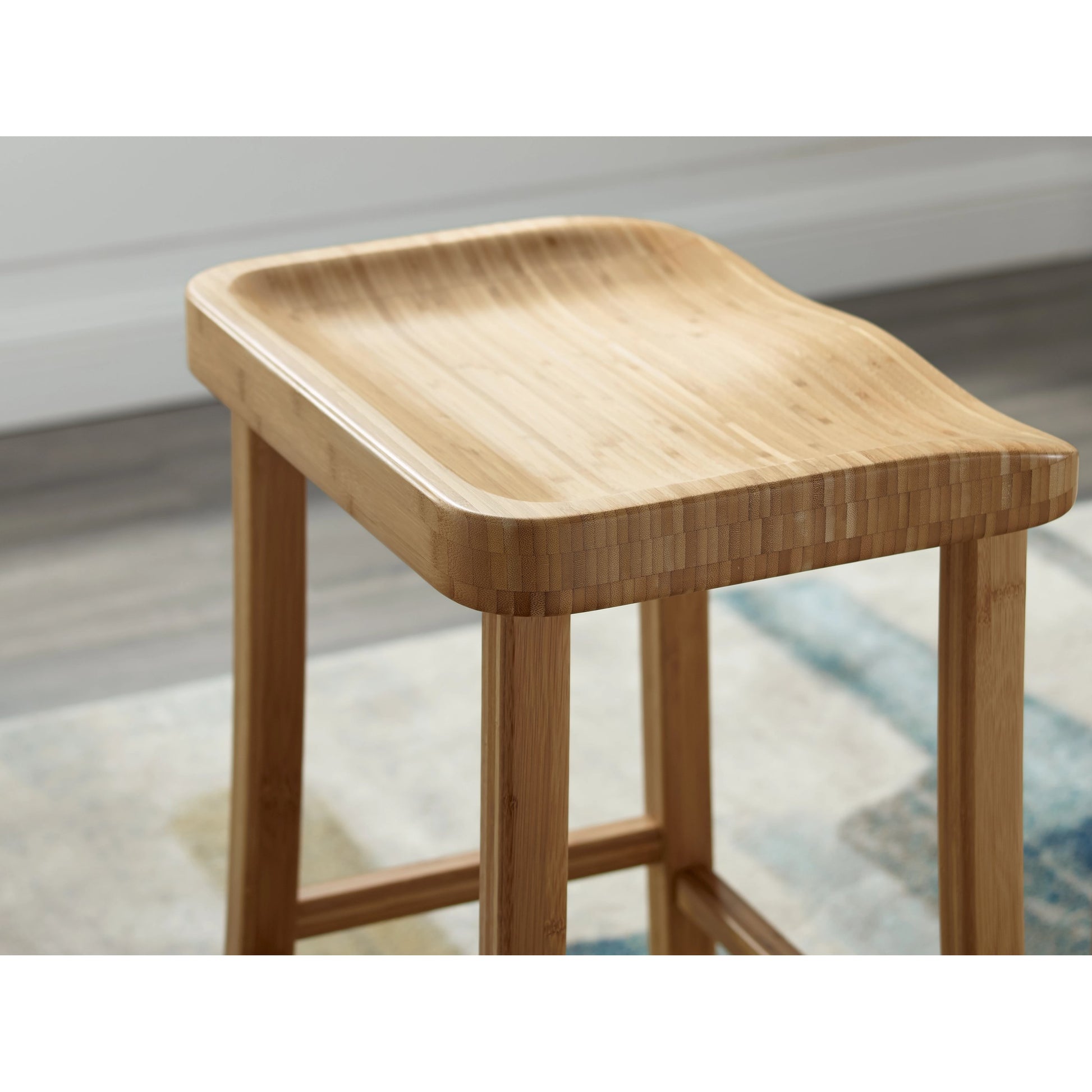 Tulip Bar Height Stool by Greenington. Made from 100% bamboo in a transitional style.