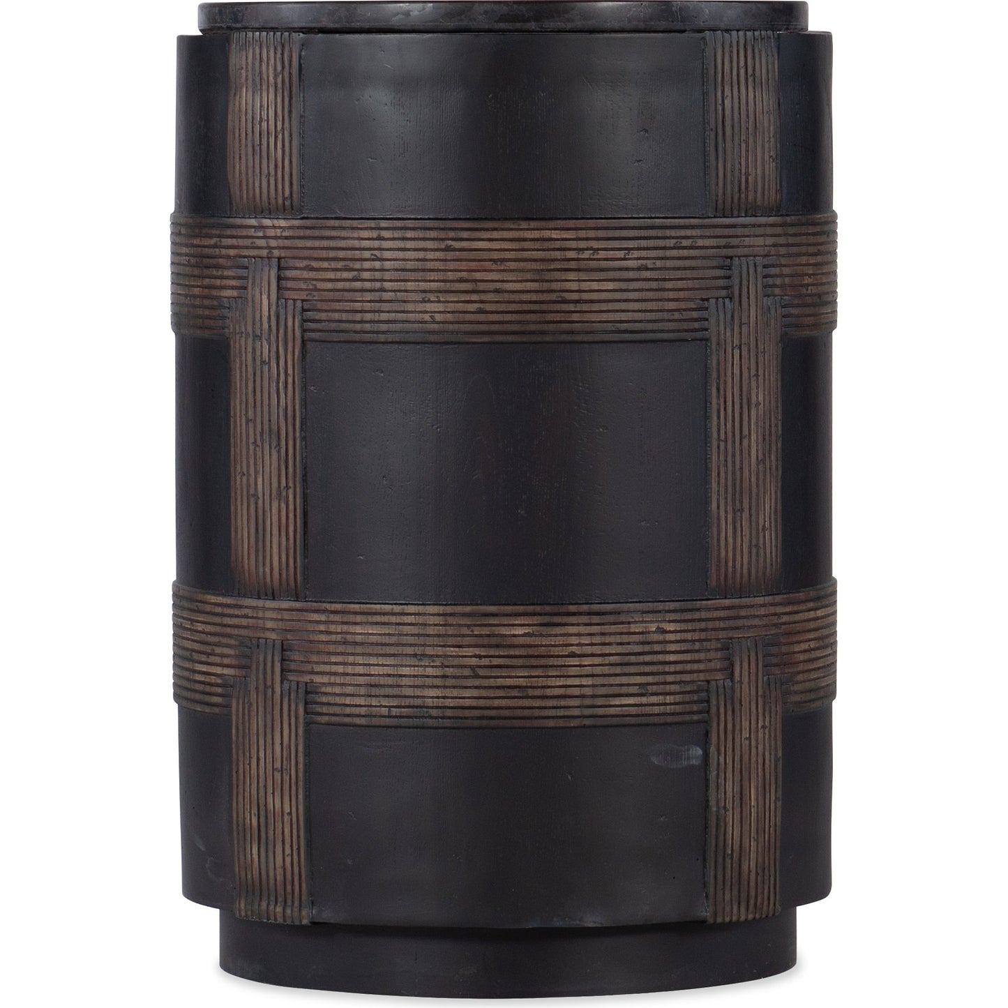001 SI-1873141 | Primary Silo | Melange Burbank Round Accent Table by Hooker Furniture in brown. Made from resin, marble in a eclectic & global style.
