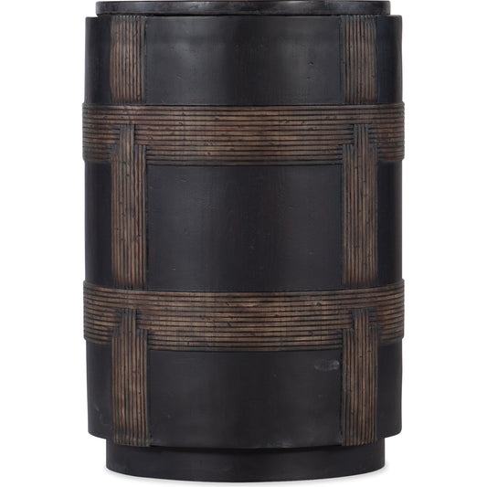 Melange Burbank Round Accent Table by Hooker Furniture in brown. Made from resin, marble in a eclectic & global style.