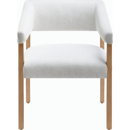 Grace Dining Chair - 497029 by Surya in cream, clear and wood finish. Made from top: polyesterupholstery: polyester, base: beech wood, fill: 100% polyurethane foam in a modern style.